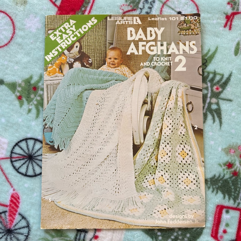 VTG‎ Leisure Arts Baby Afghans Knit/Crochet VTG Crafts Trad Wife